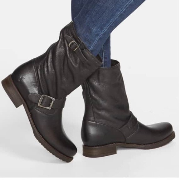 Frye Veronica Slouch Boot in Black - Picture 3 of 10